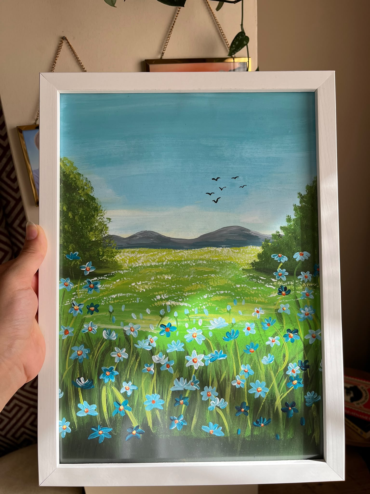 Blue Meadow, Land and sea